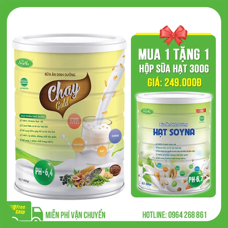 Bữa Ăn Dinh Dưỡng Chay Gold Soyna 800g