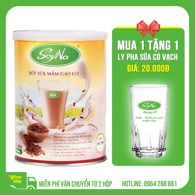 Bột sữa mầm Gạo Lứt Soyna 400g
