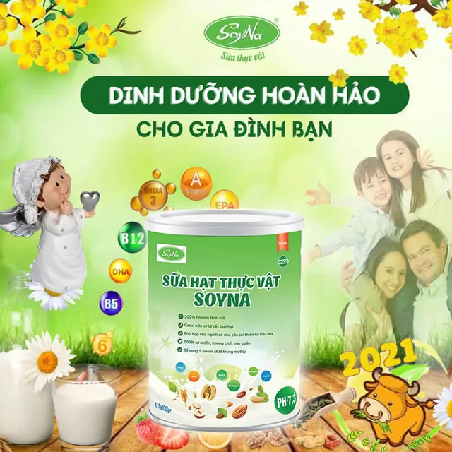 Công dụng của Sữa hạt thực dưỡng Soyna 800g