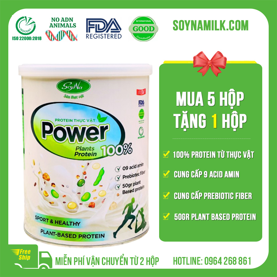 Thực phẩm bổ sung Protein Power Soyna 100% từ thực vật